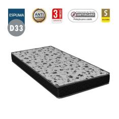 Imagem de Cama Box Solteiro Colchão Espuma D33 Bordado + Box Suede Vinho 56x78x1