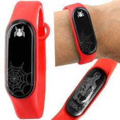 Imagem de Relogio digital + bracelete + prova dagua + homem aranha infantil pres