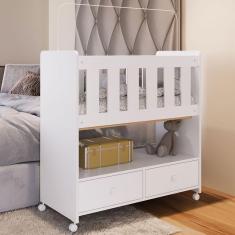 Imagem de Berço Moisés Com 2 Gavetas Com Colchão By 511 Branco - Completa Móveis