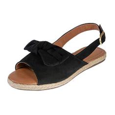 Imagem de Sandalias Femininas Rasteira Corda Sapatteria 020401 Tamanho:34;Cor:
