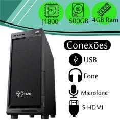 Imagem de Computador TOB Home Intel Dual J1800 HD 500GB 4GB Gabinete Preto