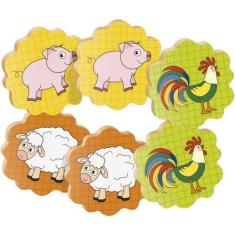 Imagem de Jogo Da Memoria Em Madeira Bichos 24Pcs - Brinc. De Crianca