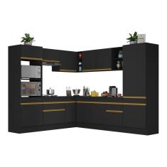 Imagem de Armário De Cozinha Completa De Canto Multimóveis Dourado