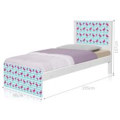 Imagem de Cama Juvenil BarceloFlamingos com Colchão