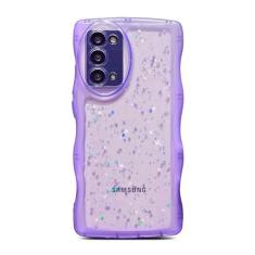 Imagem de LYQZDT Capa para Samsung Galaxy Note 20 de 6,7 polegadas com glitter, transparente, brilhante, estrela, transparente, fosca, ondulada, ondulada, antiderrapante, proteção de lente de câmera, à prova de