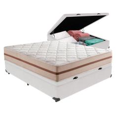 Imagem de Cama + Box Com Baú Colchão Casal Classic Anjos Cor:branco