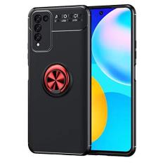 Imagem de DYETEE Capa protetora compatível com Huawei Honor 10X Lite, capa de TPU macio à prova de choque, 360 graus, anel magnético, suporte de anel magnético, dissipação de calor, capa protetora antiqueda