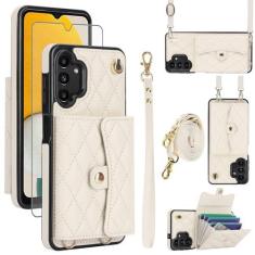 Imagem de Asuwish Capa de telefone para Samsung Galaxy A13 4G/5G capa carteira com suporte RFID suporte para cartão de crédito slot pulso alça transversal cordão acessórios para celular A04s M13 G5 A 13 LTE 13A