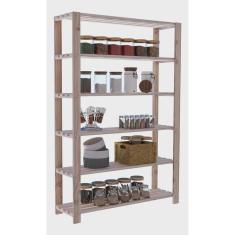 Imagem de Cozinha Madeira Pinus 6 Prateleiras Compacta Organizadora