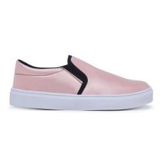 Imagem de Tênis Feminino Slip On Calce Fácil Casual Rosa - Zafrem, 36, Rosa, Fem