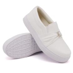 Imagem de Tênis Slip On Feminino com Elástico Calce Fácil e Pedraria-Feminino