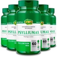 Imagem de Kit 5 Psyllium Unilife Psylliumax 60 cápsulas