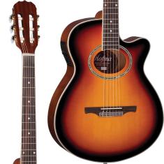 Imagem de Violão Hofma YE230 Elétrico Nylon Sunburst Cutway