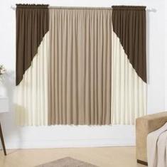 Imagem de Cortina Casa Dona Barcelona 200x170 Tabaco