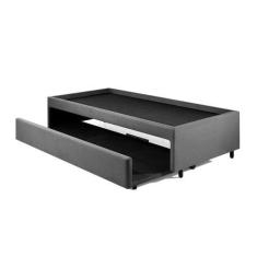 Imagem de Bicama Box para Dois Colchões Viuvo 120x203 Suede Cinza - Cama inHouse