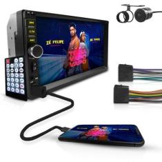 Imagem de Kit Central Multimídia Mp5 Universal 2 Din Bt Dvd Câmera - First Optio
