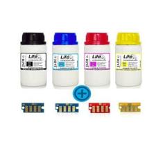 Imagem de Kit 4 Refil Pó Toner + 4 Chip Xerox 6180