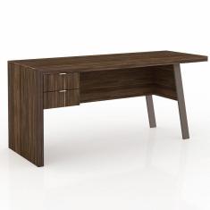 Imagem de Mesa Para Escritório 2 Gavetas Nogal Tecno Mobili