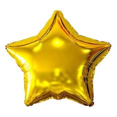Imagem de Balão Metalizado Estrela Ouro - 20 Polegadas