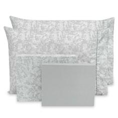 Imagem de Lençol Super King 3 Pçs Percal Flex Estampado 400 Fios Toque - Rafalor