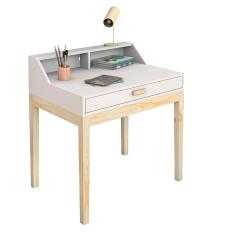 Imagem de Mesa de estudo branco infantil gaveta, nicho, ideal tarefas
