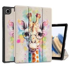 Imagem de MEEgoodo Capa para Samsung Galaxy Tab A8 10,5 polegadas, modelo 2022 (SM-X200/X205/X207), capa para tablet inteligente com suporte de três dobras + capa traseira de TPU macio + despertar/hibernar