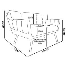 Imagem de Namoradeira Anitta Suede Bege Castanho