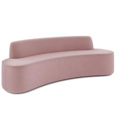 Imagem de Sofá 3 Lugares Sala De Estar Cancún D02 Veludo Rosê 210 Cm C-305 - Lya