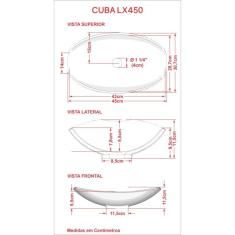 Imagem de Bancada para Banheiro 80cm com Cuba Canoa L45 e Prateleira 805w Metrópole Compace  Onix