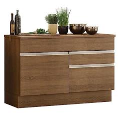 Imagem de Balcão de Pia Madesa Glamy 120 cm 1 Porta e 2 Gavetas (Com Tampo) - Rustic