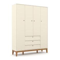 Imagem de Guarda Roupa Infantil 4 Portas e 3 Gavetas Unique - Matic Móveis