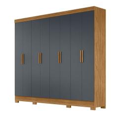 Imagem de Guarda Roupa 8 Portas Diplomata Freijó Cinza 911031 Moval