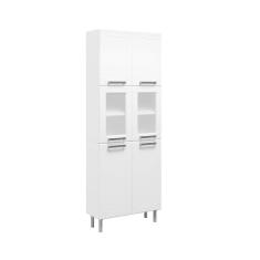 Imagem de Cozinha Bertolini Multipla Compacta 4 Pecas 5 Vidros Branco Paneleiro Duplo, Armarios Aereos e Gabinete