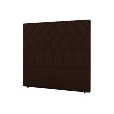 Imagem de Painel de Cama Box Estofada Solteiro Genebra Plus Veludo Cacau - Simbal