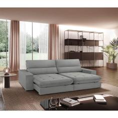 Imagem de Sofá Aspem Linho 02 Módulos De 80cm B25cm Meu Sofá Online A230 Linho Cinza