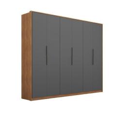 Imagem de Guarda Roupa Roupeiro De Casal Istambul Com 6 Portas Amêndola/Grafito
