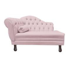 Imagem de Recamier Sofá Direito Larissa 120cm Sala Suede Rosa Bebe - INCASA DECO