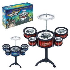 Imagem de Bateria Musical Infantil Com Baqueta Brinquedo Menino Menina - Art Bri