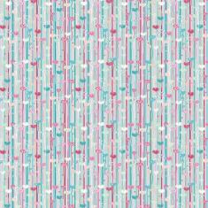 Imagem de Papel Parede Adesivo Linhas Corações Coloridos Teen Infantil