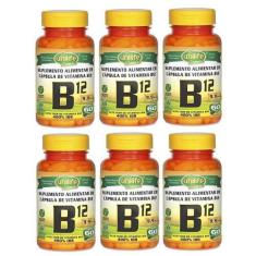 Imagem de Kit Com 6 Vitaminas B12 Cianocobalamina Unilife 60 Cápsulas Original