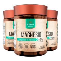 Imagem de Kit 3 Magnésio 1400Mg Nutrify 60 Cápsulas