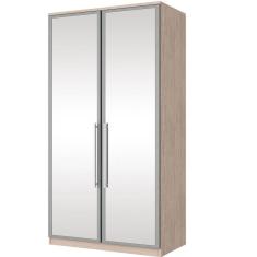 Imagem de Guarda Roupa Roupeiro 2 portas 3 Gaveta com Espelho Diamante