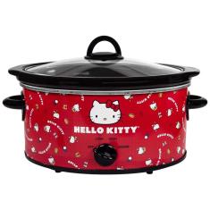 Imagem de Panela Eletrica Multifuncional 4,7L com Tema Hello Kitty e 3 Modos de Calor, 110V 270W, Uncanny Brands, Vermelha