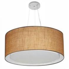 Imagem de Lustre Cilíndrico Duplo Md-4303 Tecido 70x30cm Palha Bivolt