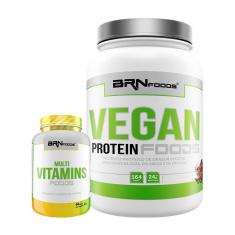 Imagem de Kit - Whey Protein Vegan Protein 500g + Multivitamins 90 cáps - BRN Foods-Unissex