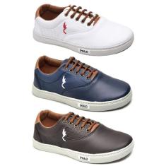 Imagem de Kit 3 Tênis Casual Infantil Menino Confortável Dia a Dia-Masculino