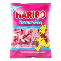 Imagem de Balas de Gelatina Haribo Cream Kiss Morango 100g