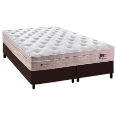 Imagem de Cama Box King: Colchão Molas Ensacadas Plumatex MasterPocket Miami + Base crc Courano Brown(193x203)