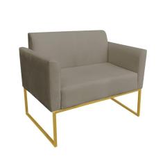 Imagem de Namoradeira Marisa Suede Marrom Rato Dourado