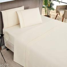 Imagem de Jogo De Lençol Solteiro Elegance 180 Fios 3 Peças Palha